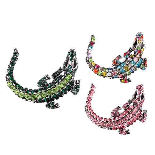 Holibanna 3 Stück Teiliges Set Rhinestone Brosche Kreative Legierungs Anstecknadeln Tierform für Damen und Herren Modisches Bekleidungszubehör für und Besondere Anlässe von Holibanna