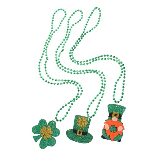 Holibanna 3 Stück Teiliges Shamrock Halsketten Set Grüne Perlenkette mit Kleeblatt Hut und Kobold Anhänger für Patrick's Day Partydekoration und Festlichen Schmuck für Erwachsene Holibanna 3 Stück Teiliges Shamrock Halsketten Set Grüne Perlenkette mit Kleeblatt Hut und Kobold Anhänger für Patrick's Day Partydekoration und Festlichen Schmuck für Erwachsene von Holibanna