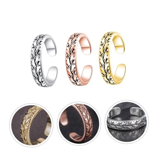 Holibanna 3 Stück Teiliges Verstellbare Fußringe mit Offenem Design Fußschmuck Weiß Gold und Roségold für Partys und Freizeitgestaltung von Holibanna