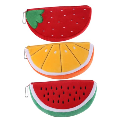 Holibanna 3stücke Cartoon Obst Münzbörse Tragbare Geldbörse Für Frauen Multifunktionale Kartenetui Mit Reißverschluss Für Reise Und Alltag von Holibanna