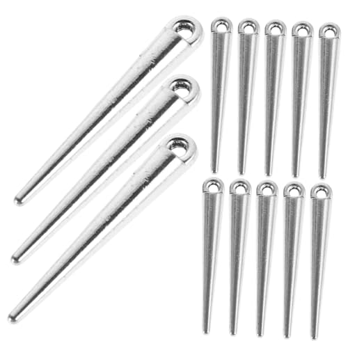 Holibanna 30 Stück Teiliges Metall Kegelanhänger aus Langlebiger Zinklegierung Punk Style Schmuckanhänger für DIY Halsketten und Armbänder Kompakte Robuste Charms für Schmuckherstellung von Holibanna