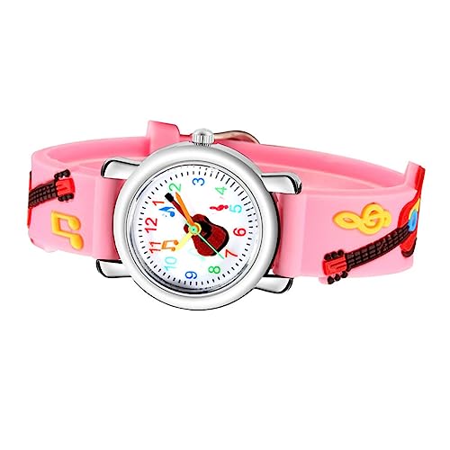 Holibanna 3D-geprägte Gitarrenmuster-kunststoffarmband-kinderuhr Geschenke Für Jungen Lernspielzeug Für Kinder Silikon Armbanduhr Kinder Plastik Geburtstagsgeschenk Student Karikatur von Holibanna