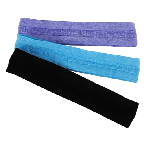 Holibanna 3 Stück Elastisches Sport-stirnband Für Damen Und Herren, Schweißabsorbierend Und Atmungsaktiv, Geeignet Für Yoga, Laufen Und Tennis Mit Sicherem Sitz Und Bequemer Gestaltung von Holibanna