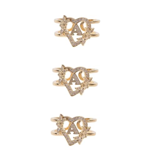 Holibanna 3St Blumen-Buchstabenring Mini-Puppen Teelichthalter Zauberohrringe reflektierende Schnürsenkel Eleganter Ring Persönlicher Schmuck Initial-Charm-Ring Ringschmuck Kupfer Golden Holibanna 3St Blumen-Buchstabenring Mini-Puppen Teelichthalter Zauberohrringe reflektierende Schnürsenkel Eleganter Ring Persönlicher Schmuck Initial-Charm-Ring Ringschmuck Kupfer Golden von Holibanna