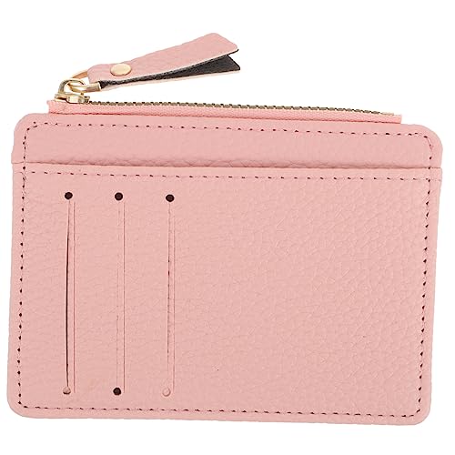 Holibanna 3st Kartenetui Für Damen Schmale Geldbörse Für Frauen Geldbörsen Für Mädchen Frauen Geldbörse Kleine Geldbörsen Damen Rosa Clutch Metall Ultra Dünn Fräulein Reißverschluss von Holibanna