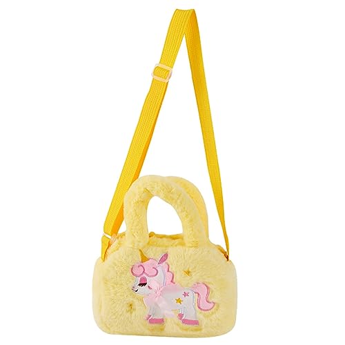 Holibanna 3St Einhorn-Tasche Kleinkind-Geschenk Reise-Umhängetaschen für Damen Handtaschen Kinder Geldbörse Geldbörsen für Mädchen Einhorn-Umhängetasche Kosmetik Plüschtasche Schultertaschen von Holibanna