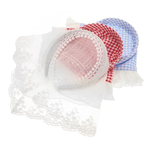Holibanna 3stücke Teiliges Karo-haarband Mit Spitze Leichtes Kopftuch Für Damen Vielseitig Einsetzbar Für Reisen Partys Oder Fotoshootings Stilvolle Accessoires von Holibanna