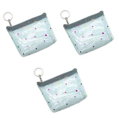 Holibanna 3st Reisekosmetiktaschen Für Damen Kulturbeutel Für Kinder Clutch-geldbörse Für Damen Damenhandtasche Reisebrieftasche PVC-geldbörse Münze Reißverschluss Schlüsselanhänger Reisen von Holibanna