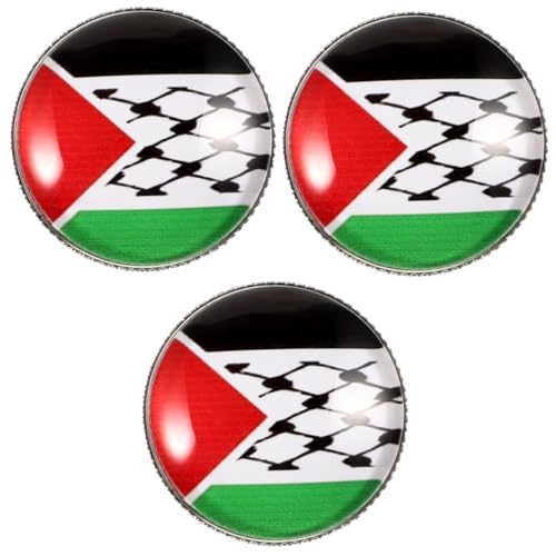 Holibanna 3St Palästinensische Brosche Palästina Anstecker palestine flag علم فلسطين Flagge Anzugbrosche Anstecknadel für Männer Revers Zubehör Rucksack Banner Mann Stift Zinklegierung von Holibanna