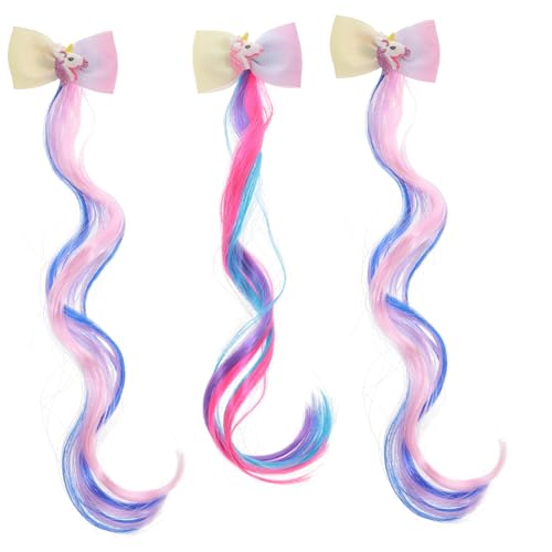 Holibanna 3St Perückenclips Pferdeschwanz-Haarschleifen für Mädchen Perücke Haarverlängerungen kinder haarschmuck clip-in hair extensions Haarklammer Haarspangen Perücke frische Haarnadeln von Holibanna