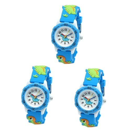 Holibanna 3St kinderuhren Jungs Uhren auf Jungs achten betrachten Armbanduhren für Kinder wasserdichte Kinderuhr Cartoon-Dinosaurier-Uhr Kinder schauen zu Bewegung Anschauen Japan 3D von Holibanna