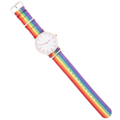 Holibanna 3St Bunte Uhr Mädchen sehen Herrenarmbanduhren Gay-Pride-Handgelenk Dekor Uhrengehäuse für Herren Damenuhren Modeuhr zarte Uhr empfindlich Gurt Quarzuhren Anschauen Mann schmücken von Holibanna