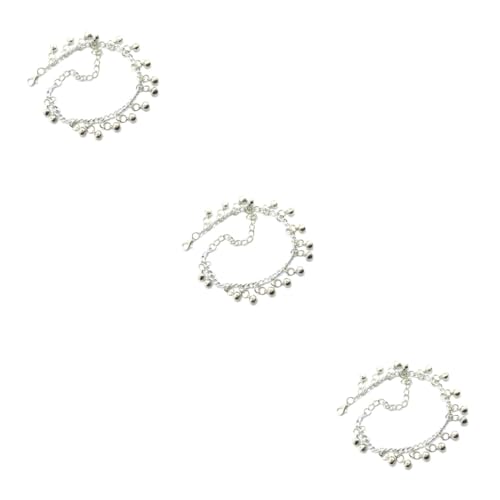 Holibanna 3St verstellbare Fußfessel fußkettchen mit glöckchen for Women Fußketten für Damen funkelnd modisches Glocken-Fußkettchen glockenkette knöchel glockenförmig die Klingel von Holibanna