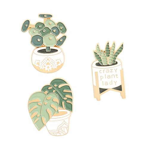 Holibanna 3 Stück Cartoon Topfpflanzen Brosche Legierungs Broschennadel Für Frauen Mehrzweck Schmuck Für Hochzeiten Geburtstage Weihnachten Dekoratives Kleidungszubehör Für Alltag Und von Holibanna