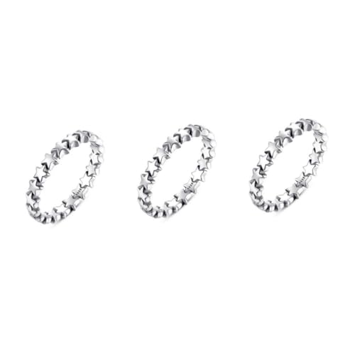 Holibanna 3St Bands Eheringe Damenringe Ringe für Damen aus Sterlingsilber Ringe aus Sterlingsilber Frauen Fingerring Sterlingsilberringe für Frauen Sterling Silber interstellar Fräulein von Holibanna