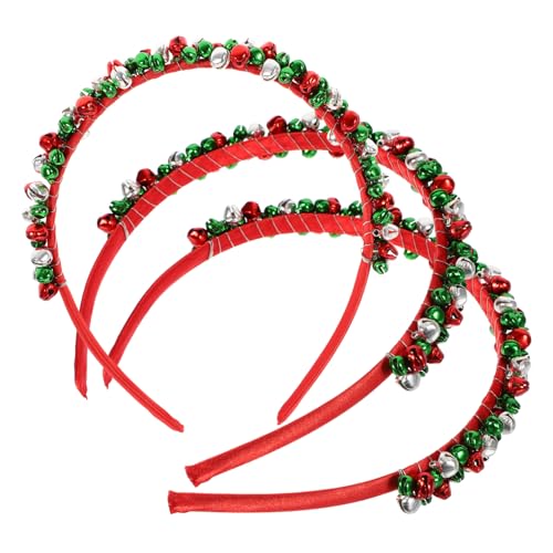 Holibanna 3st Jingle Bell Stirnband Haaraccessoires Für Den Urlaub Stirnband Für Frauen Feiertagsstirnbänder Stirnbänder Für Die Rentier-stirnband Haarband Cosplay Legierung Damen Zubehör von Holibanna