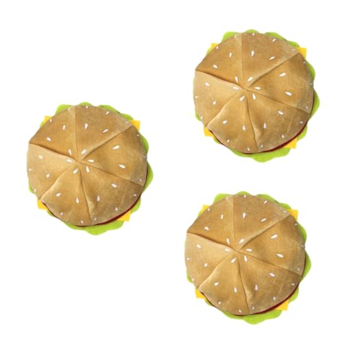 Holibanna 3st Cosplay-hut Neuheit-food-hut Halloween-kostümhut Halloween-foto-prop-hut Hauben Lustige Essenshüte Mütze Lustiger Halloween-hut Hut- Handgefertigtes Geschenk Hamburger von Holibanna