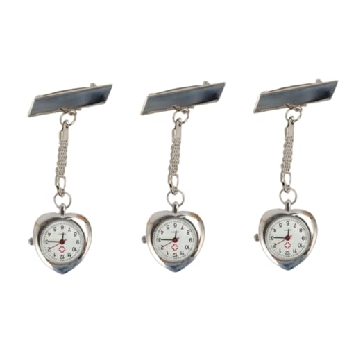 Holibanna 3St betrachten Krankenschwester Bandanas Schutzengel-Halskette leichte Uhr Die Uhr Taschen Krankenschwester tragbare Schwestern Herz Anschauen Schwesterntisch von Holibanna