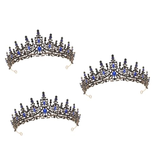 Holibanna 3St Krone Kostüme für Mädchen Diademe für Abschlussball haarschmuck Tiara Hochzeitskopfschmuck Hochzeitsdiademe für die Braut Kleid Kopfbedeckung Stirnband Fräulein Strass von Holibanna