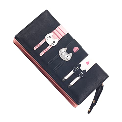 Holibanna 3st Lange Damengeldbörse Bargeld-geldbörse Clutch-geldbörse Mit Katze Süße Geldbörse Aus Pu-Leder Katzengeldbörse Aus Pu-Leder Damen Mini Geldbörse Kredit Münze Kind Cartoon-Katze von Holibanna