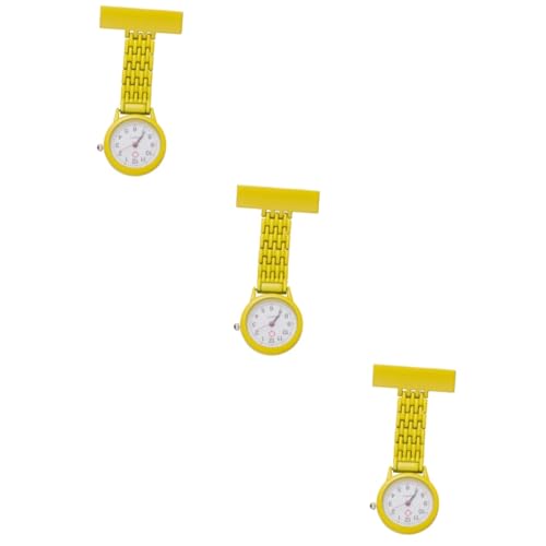 Holibanna 3St Arzt Zubehör Rechteck tragbare Schwesternuhr Revers Uhr en für Krankenschwestern Mode Taschen medizinische Krankenschwester Legierung Anschauen Brust Damen von Holibanna