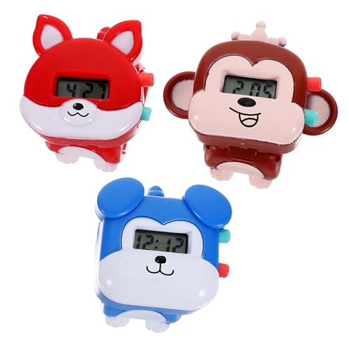 Holibanna 3stücke Tierform Junge Mädchen Armbanduhr Verformbare Uhr Für Junge Mädchen Uhr Kinderarmbanduhr Lernuhr Kinderuhren Für von Holibanna
