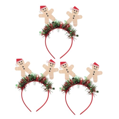 Holibanna 3stücke Weihnachts Lebkuchen Haarband Für Mädchen Und Erwachsene Mit Festlichem Design Für Weihnachts Party Fotoautomat Zubehör von Holibanna