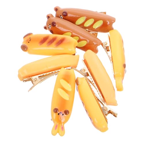 Holibanna 4 Paar Brot-haarspangen Für Frauen Und Mädchen Süße Lebensmittel-haarnadeln Tier-haarspangen Haarschmuck Für Weihnachten Und Feiertage Kinder von Holibanna