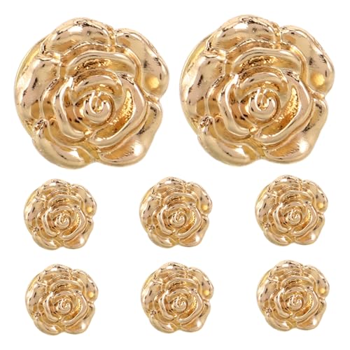 Holibanna 4 Paare Vintage Rosenblumen Anstecknadeln Schmuck Retro Blumen Broschen Pins für Hemdkragen Schals Kleider Rucksäcke Accessoires Elegant Gestaltet von Holibanna