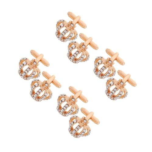 Holibanna 4 Sätze Manschettenknöpfe Mit Krone Manschettenknöpfe Aus Strass Dekorativer Griff Rhinestone Manschettenknöpfe Goldene Manschettenknöpfe Einzigartiger Manschettenknopf 2 Stück * 4 Holibanna 4 Sätze Manschettenknöpfe Mit Krone Manschettenknöpfe Aus Strass Dekorativer Griff Rhinestone Manschettenknöpfe Goldene Manschettenknöpfe Einzigartiger Manschettenknopf 2 Stück * 4 von Holibanna