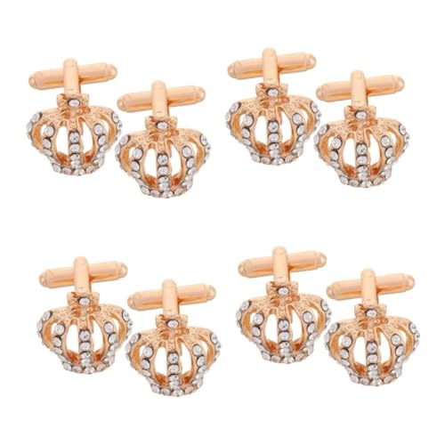 Holibanna 4 Sätze Manschettenknöpfe Mit Krone Tasche Zum Aufhängen Von Medaillen Akaziengriff Rhinestone Manschettenknöpfe Goldene Manschettenknöpfe Hemd Mit Manschettenknöpfen 2 Stück * 4 Holibanna 4 Sätze Manschettenknöpfe Mit Krone Tasche Zum Aufhängen Von Medaillen Akaziengriff Rhinestone Manschettenknöpfe Goldene Manschettenknöpfe Hemd Mit Manschettenknöpfen 2 Stück * 4 von Holibanna