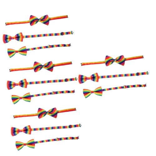 Holibanna 4 Sätze Regenbogen Gestreifte Fliege Clips Stellnadel Grüne Fliege Haarschleifen Bogennadel Faschingskostüme Fasnachtskostüme Pian Slice Festival-fliege Polyester 3 Stück * 4 von Holibanna