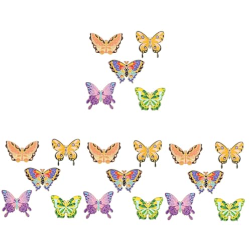 Holibanna 4 Sätze Teiliges Set Bunte Schmetterlingsbrosche Emaille Anstecknadel Für Kleidung Taschen Und Rucksäcke Dekorative Abzeichen Für Frauen Modisches Schmuckzubehör 5 Stück * 4 von Holibanna