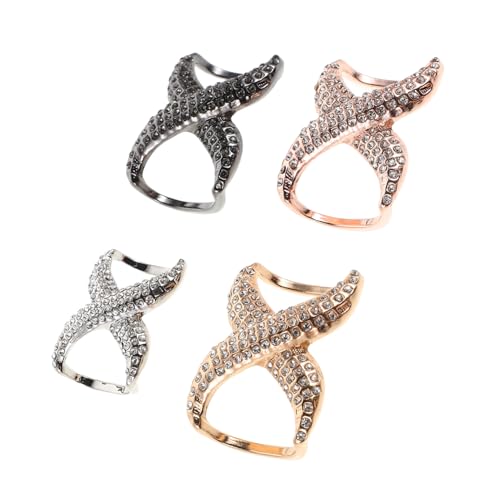 Holibanna 4 Stück Bogen Clips mit Funkelnden Strasssteinen für Frauen Vielseitige Halter für Schals und Tücher Leicht und Schonend zu Stoffen von Holibanna