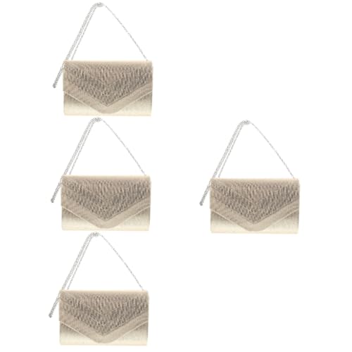 Holibanna 4 Stück Damen Abendtasche Weiße Tragetasche Die Einkaufstasche Mini Umschlag Abendgeldbeutel Mini-Tasche Hochzeit Geldbörsen Glitzer-Clutch Frau Wildleder Aufbewahrungstasche Münze von Holibanna