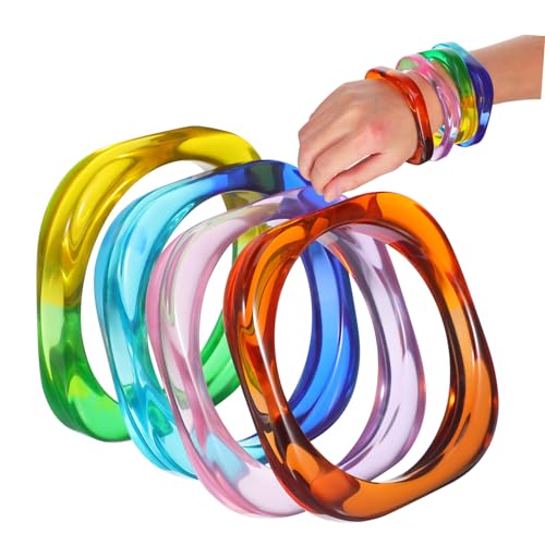 Holibanna 4stücke Armreife Für Damen Chunky Armbänder Schmuck Handarmbänder Mit Vielseitig Für Verschiedene Anlässe von Holibanna