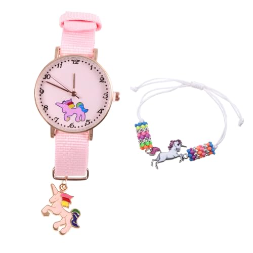 Holibanna 4 Stück Einhorn Uhr Passt auf, Jungs Armbanduhren Mädchenuhr Damenuhren Band Armbanduhr Einhornuhr für Mädchen Anschauen einstellen Uhr mit Armband Quarzuhren Student Gurt Nylon von Holibanna