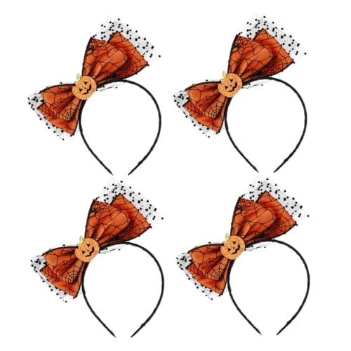 Holibanna 4stücke Kürbis-kopfschmuck Für Halloween-partys Haarreif Mit Schleife Stirnband Aus Leichtem Material Für Damen Und Mädchen Party-accessoire Für Festlichkeiten von Holibanna