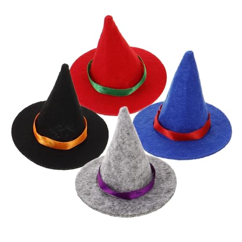 Holibanna 4stücke Mini Hexenhut Haarspangen Für Halloween Bunte Haarschmuck Clips Für Frauen Für Kostümpartys Und Dekorationen von Holibanna