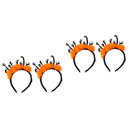 Holibanna 4 Stück Halloween Böse Hand Stirnband Halloween-party-haarschmuck Haarband Partydekoration Cosplay Kostüm Skelett Kostüm Halloween Böse Kopfbedeckung Rosendekor Kind Vampir Mini von Holibanna