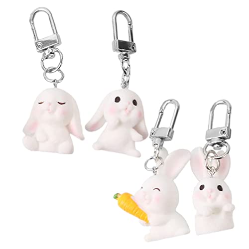 Holibanna 4stücke Kreative Form Von Süßen Hasen Tragbare Rucksack Und Schlüsselring-Dekorationen Für Ostern Charmante Taschenaccessoires von Holibanna
