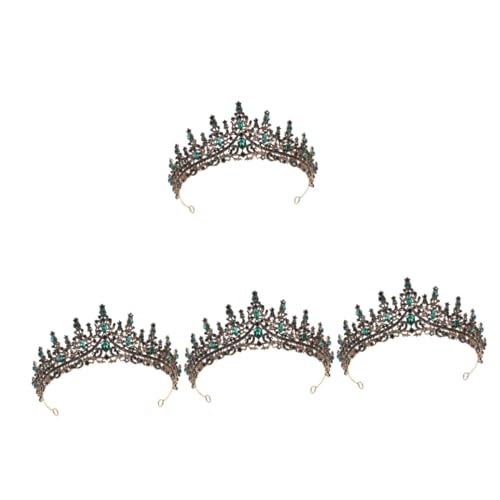 Holibanna 4 Stück Krone haarschmuck Braut-Outfit Diademe für Abschlussball mädchen stirnbänder Kleider Brautkopfschmuck Hochzeit Braut Tiara Jahrgang Kleidung Zubehör Kopfbedeckung Fräulein von Holibanna