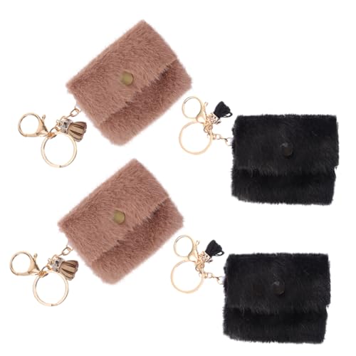 Holibanna 4stücke Teiliges Mini Geldbörse Für Damen Süßer Schlüsselanhänger Mit Münzfach Für Kleingeld Und Kleine Essentials Und Aufbewahrung Für Unterwegs von Holibanna