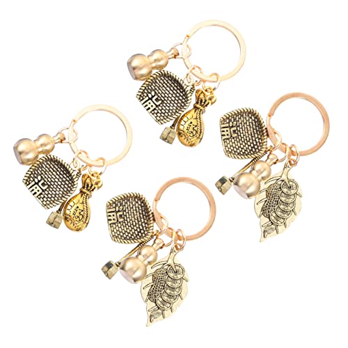 Holibanna 4stücke Teiliges Messing Gourd Schlüsselanhänger Chinesischer Stil Taschenpendant Mit Geldbeutel Design Langlebig Und Kreativ Für Schlüssel Taschen Und von Holibanna