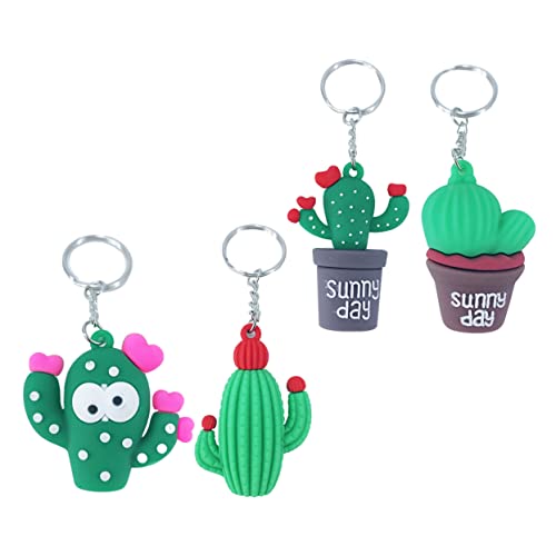 Holibanna 4stücke Kaktus Schlüsselanhänger Aufhängen An Tasche Oder Rucksack Anhänger Schlüsselzubehör Zufälliger Stil von Holibanna