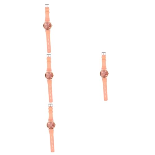 Holibanna 4 Stücke Schmetterling Muster Damen Uhr Modische Kleid Uhr Silikon Armband Komfortable Fit Frauen von Holibanna