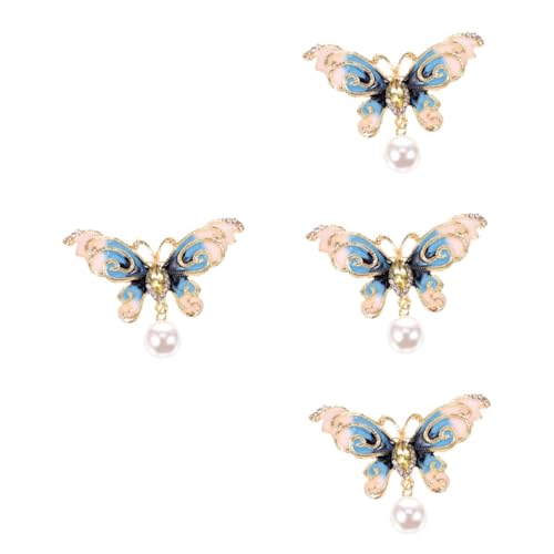Holibanna 4 Stück Schmetterlingsbrosche mit Strass Legierungs Brosche für Kleidung Eleganter Ansteckpin Modisches Accessoire für Damenjacken Schals Hüte und Taschen Langlebig und Vielseitig von Holibanna