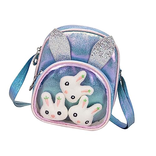 Holibanna 4 Stück Schultertaschen kleine Umhängetaschen Umhängetasche für Mädchen Mädchenhandtasche Tragetasche Stylische Kindertasche schicke Design-Tasche mit Reißverschluss Karikatur Hase von Holibanna