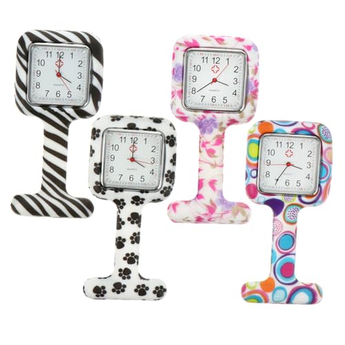 Holibanna 4stücke Pack Krankenschwester-taschenuhr Hängende Uhr Professionelle Hängende Fob Uhr Aus Sicherem Und Sanftem Silikonmaterial Bequem Und Praktisch Stabil Und Verschleißfest Für Ei von Holibanna