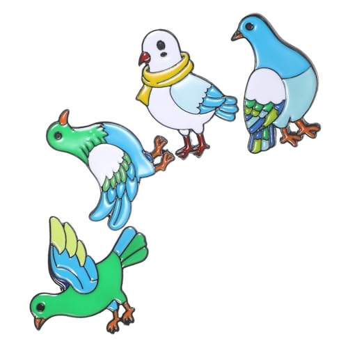 Holibanna 4stücke Teiliges Friedenstaube Brosche Vintage Metall Tier Broschen Für Kleidung Schals Hüte Und Taschen Leicht Langlebig Und Symbolisiert Und Hoffnung von Holibanna